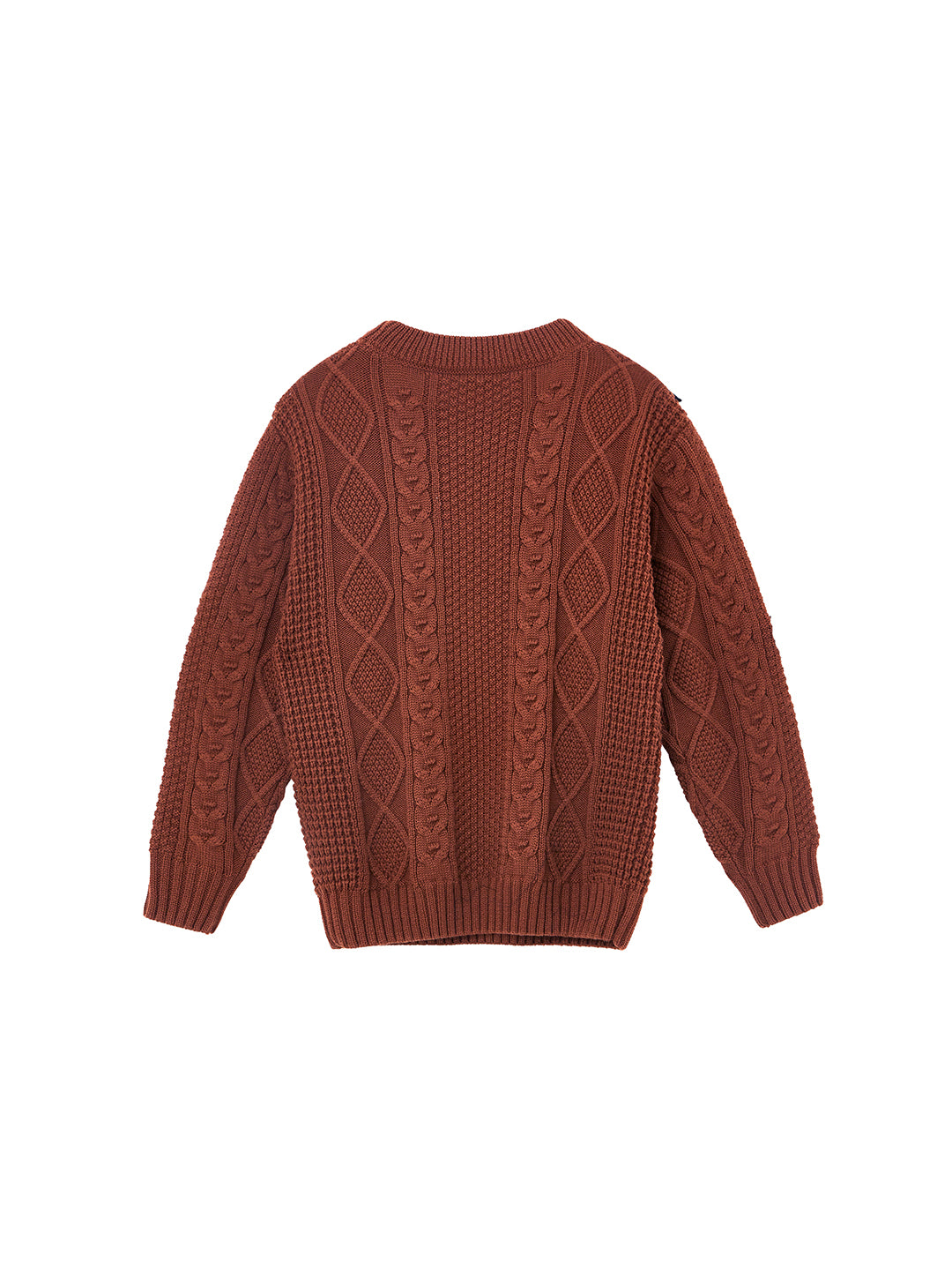 Unlogical Poem Cat Embroidery Patchwork Lace Wool Knit Sweater