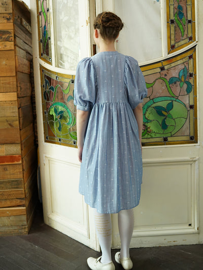 Unlogical Poem Anchor Embroidered Cotton Dress