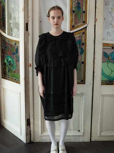 Unlogical Poem White Batwing Sleeve Doll Dress