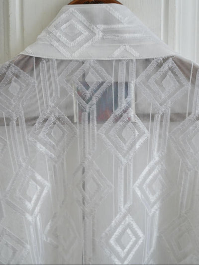 Unlogical Poem Vintage Style Lace Tulle Embroidery Kimono