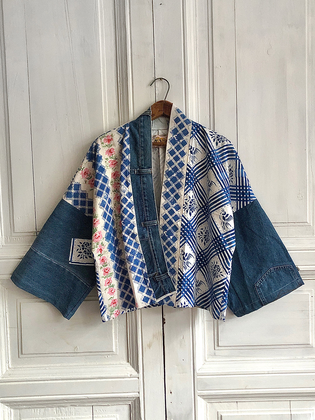 Unlogical Poem One-of-a-kind Patchwork Kimono