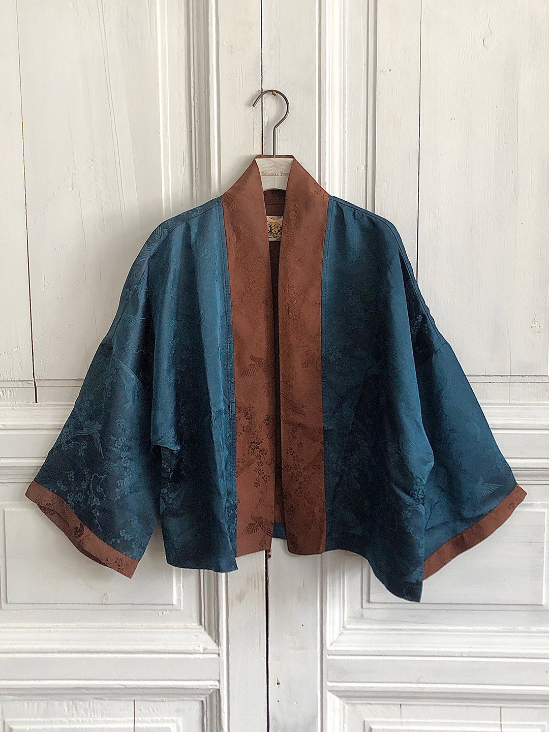 Unlogical Poem One-of-a-kind Embroidered Patchwork Kimono