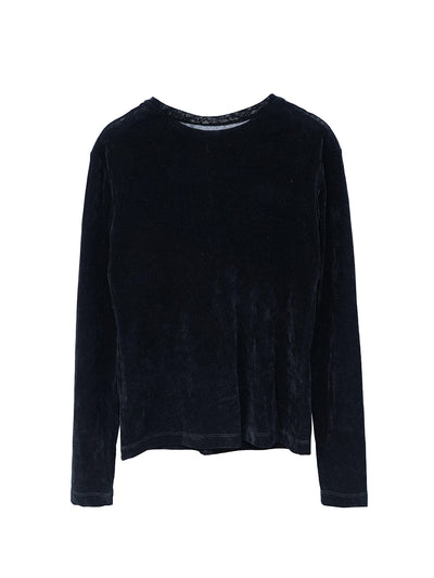 Unlogical Poem Retro-style Black Velvet Top