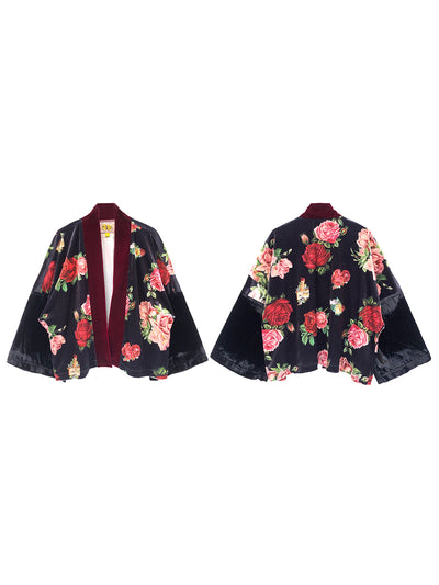 Unlogical Poem One-of-a-kind Doll Embroidered Patchwork Kimono