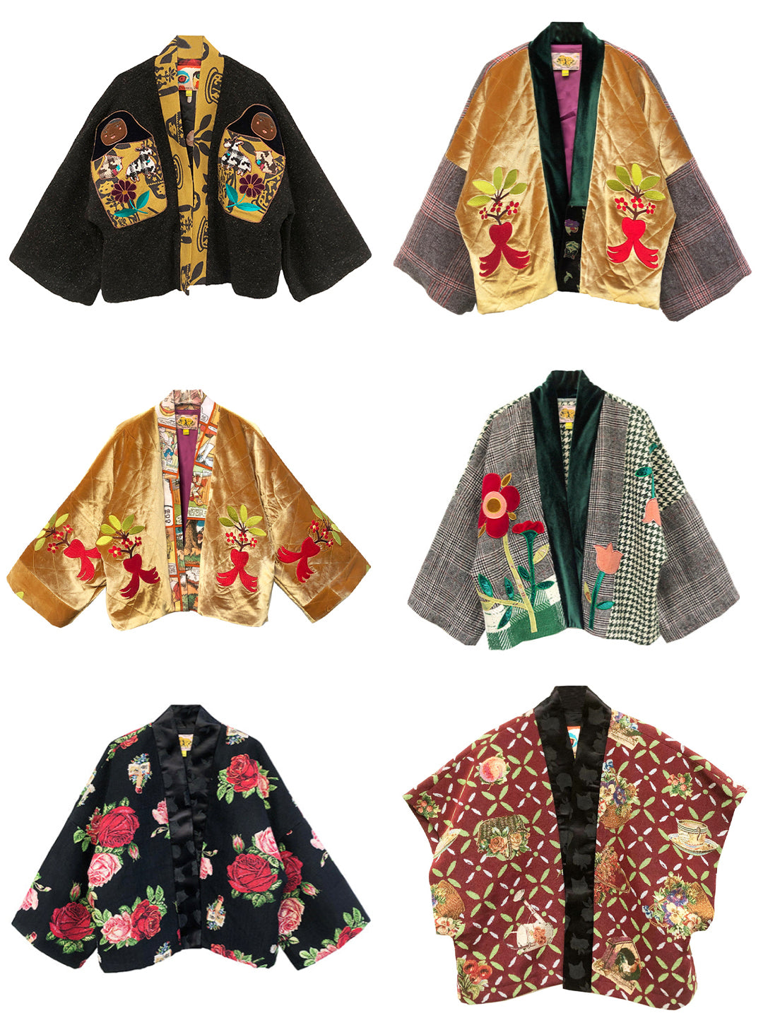 Unlogical Poem One-of-a-kind Patchwork Kimono