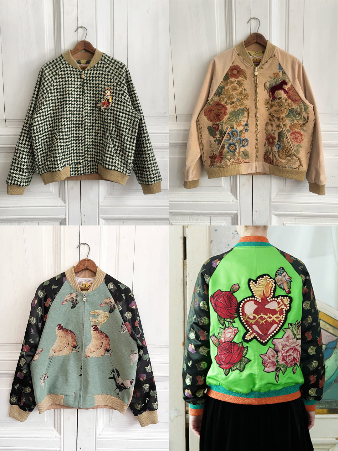 Unlogical Poem Patchwork Souvenir Jacket