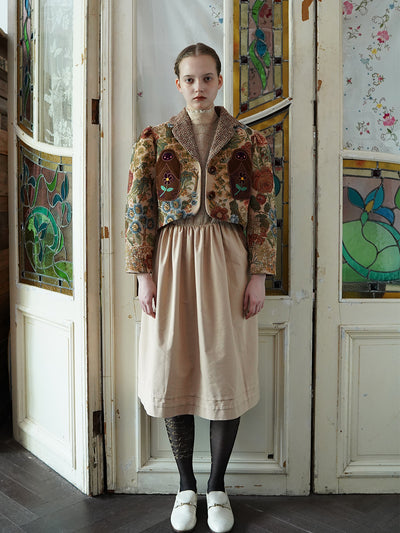 Unlogical Poem One-of-a-kind Matryoshka Flower Blazer