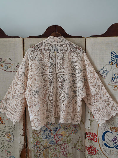 Unlogical Poem Angel Printed Poetry Embroidery Patchwork Kimono