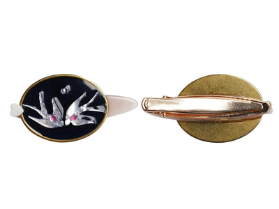 Unlogical Poem Contrasting Colors Handmade Natural Shell Hairpin