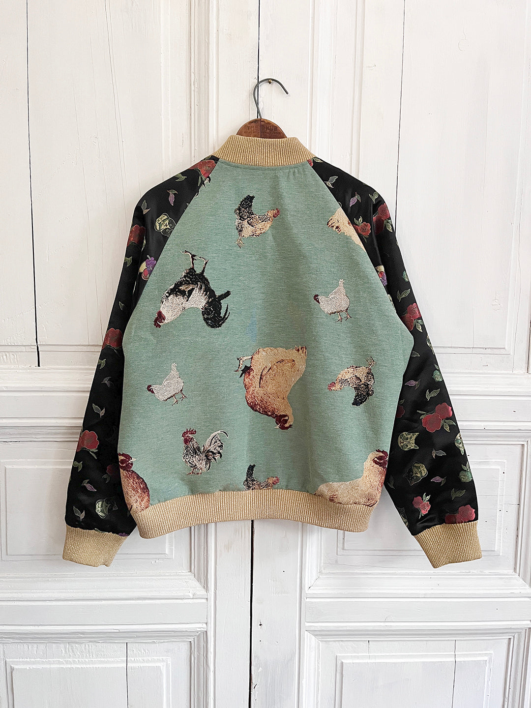 Unlogical Poem Hen-dyed Patchwork Cat Brocade Jacket