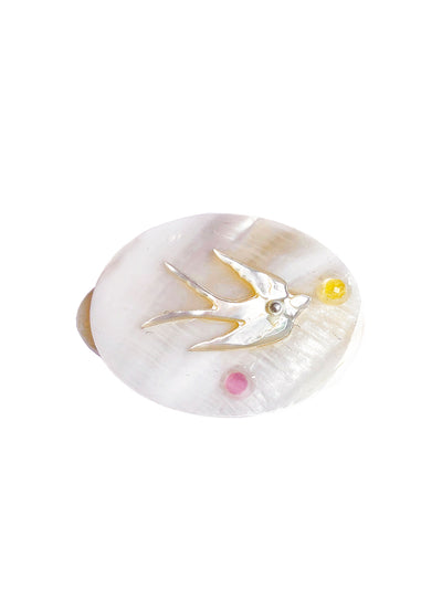 Unlogical Poem Hand/Bird shaped Natural Shell Hairpin