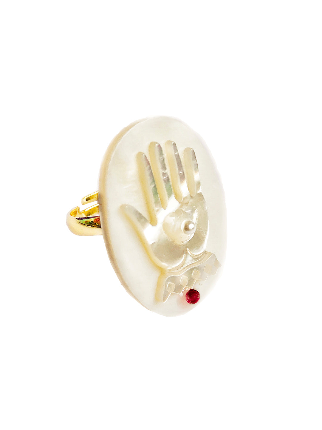 Unlogical Poem Hand/Bird shaped Natural Shell Ring