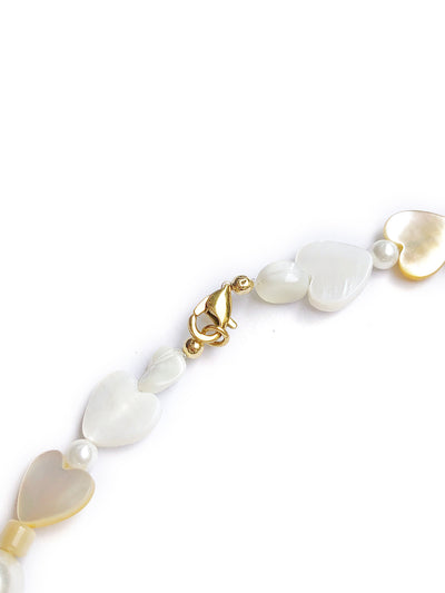 Unlogical Poem Hand/Bird shaped Shell Natural freshwater pearls Handmade Necklace