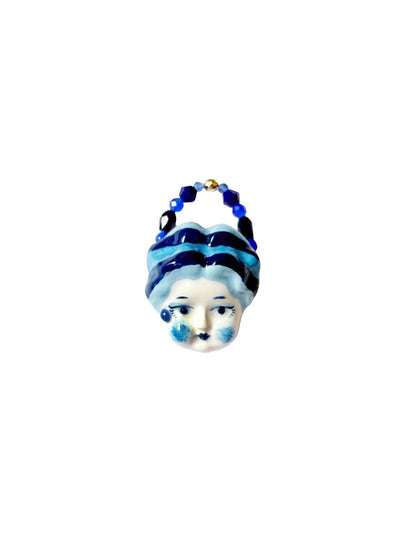 Unlogical Poem Blue Doll  Handmade Ring