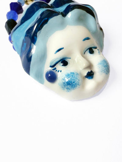 Unlogical Poem Blue Doll  Handmade Ring