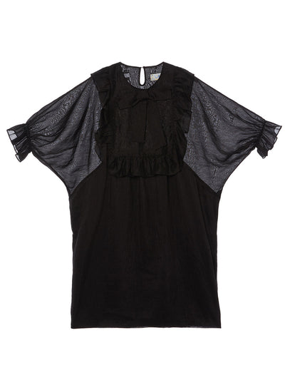 Unlogical Poem White Batwing Sleeve Doll Dress
