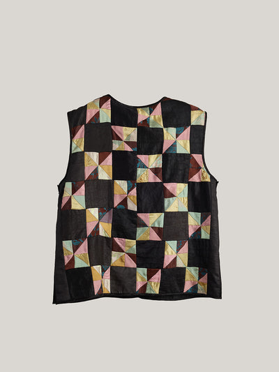 Katliax Miao ethnic group Patckwork Silk Vest