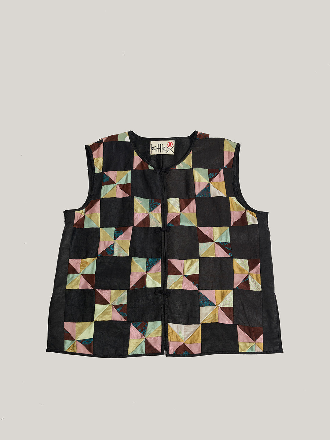 Katliax Miao ethnic group Patckwork Silk Vest