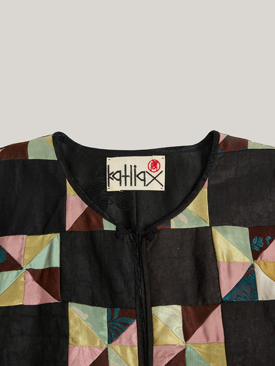 Katliax Miao ethnic group Patckwork Silk Vest