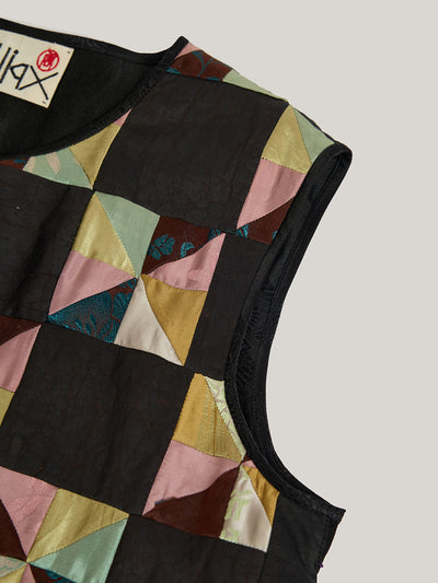 Katliax Miao ethnic group Patckwork Silk Vest