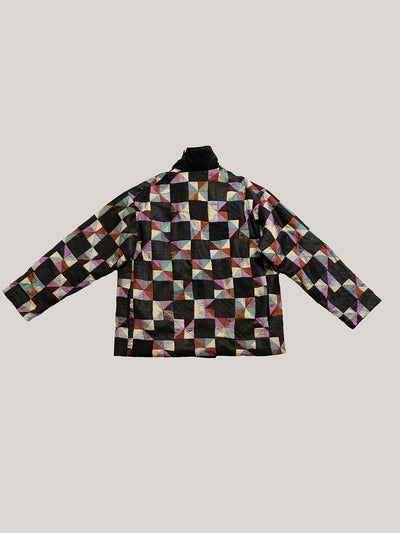 Katliax Miao ethnic group Patckwork Silk Blazer