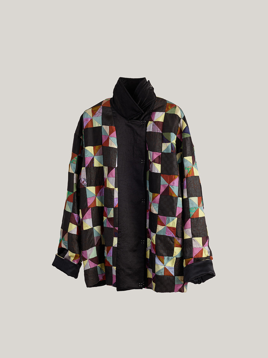 Katliax Miao ethnic group Patckwork Silk Blazer