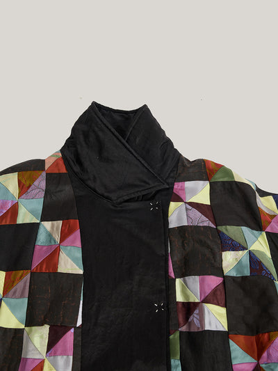 Katliax Miao ethnic group Patckwork Silk Blazer