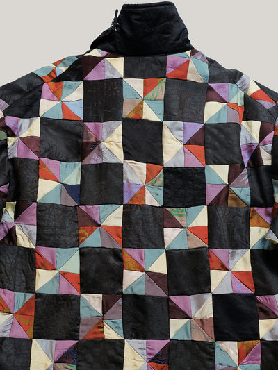 Katliax Miao ethnic group Patckwork Silk Blazer