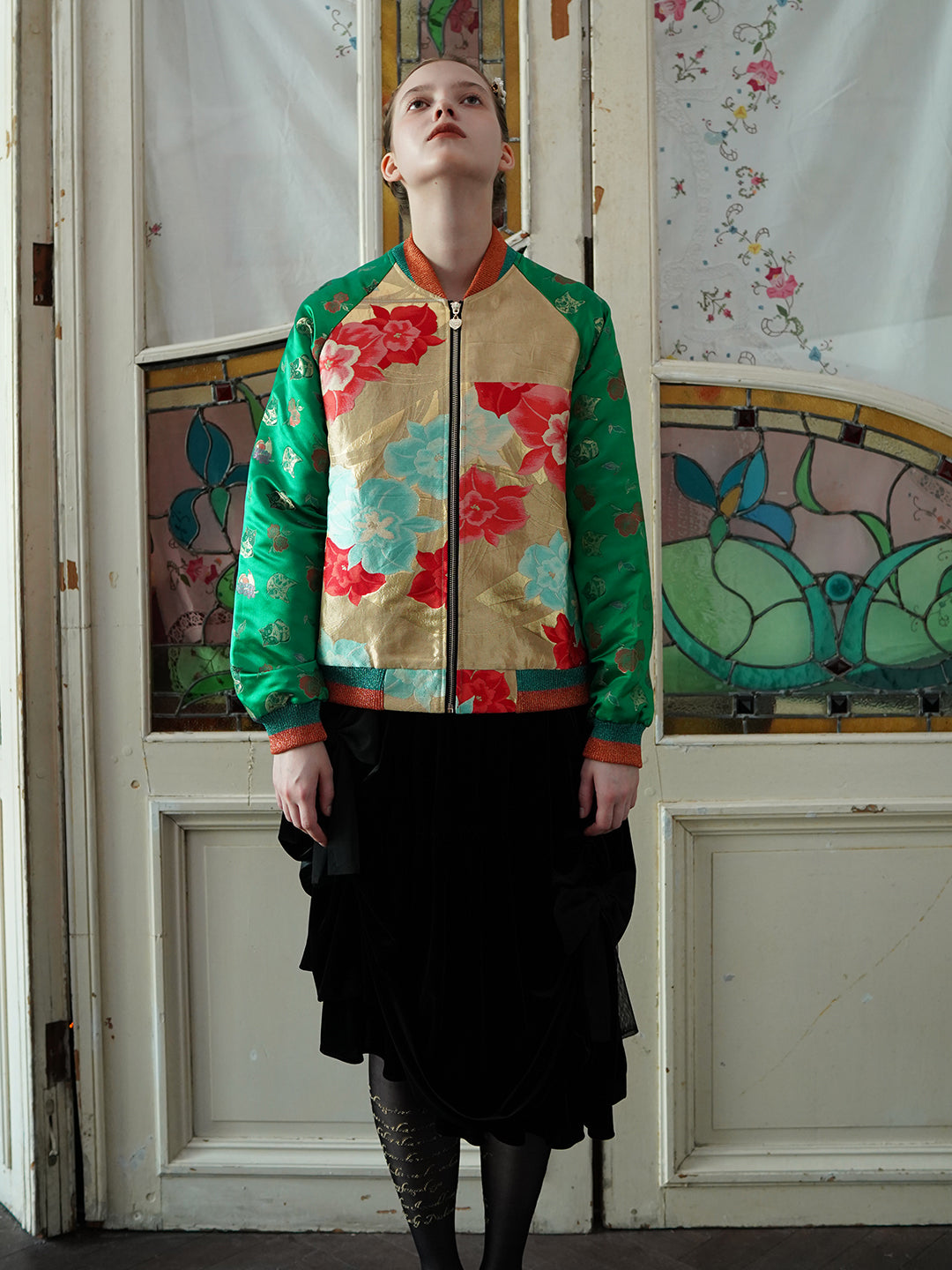 Unlogical Poem one-of-a-kind Cstitching Fruit Embroidered Jacket