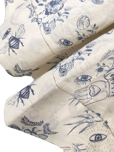 Unlogical Poem Illustration Print Cotton Skirt