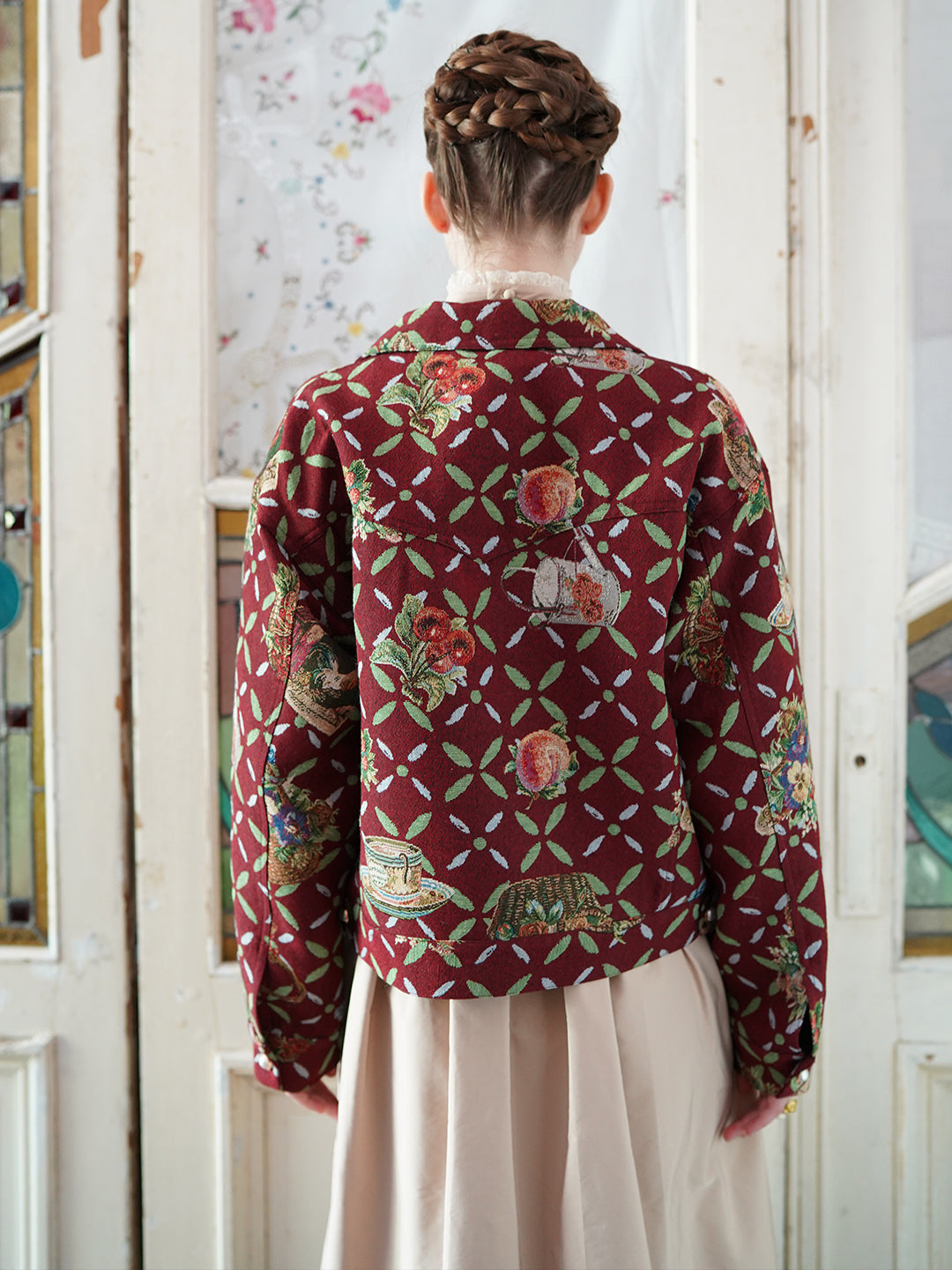 Unlogical Poem Red Cottage Style Jacket