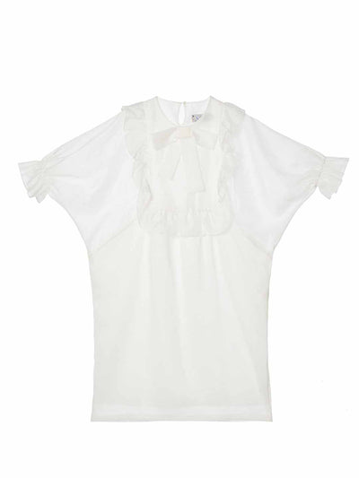 Unlogical Poem White Batwing Sleeve Doll Dress