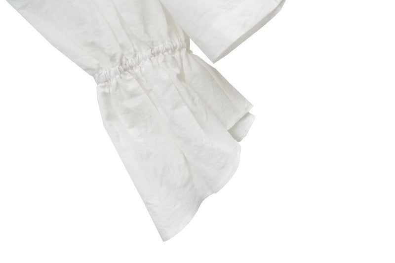 Unlogical Poem Victorian Stand Collar Blouse with Flower Basket Embroidery and Leg-of-Mutton Sleeves