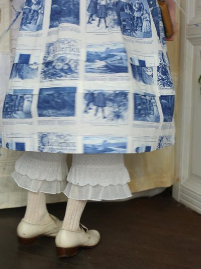 Unlogical Poem Victorian-Style Lace Ruffled Leggings