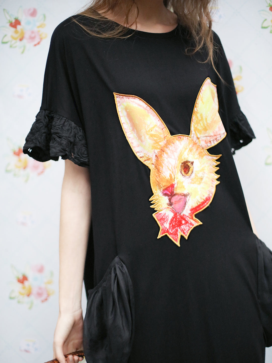 Unlogical Poem Mr. Rabbit Printed T-shirt Dress