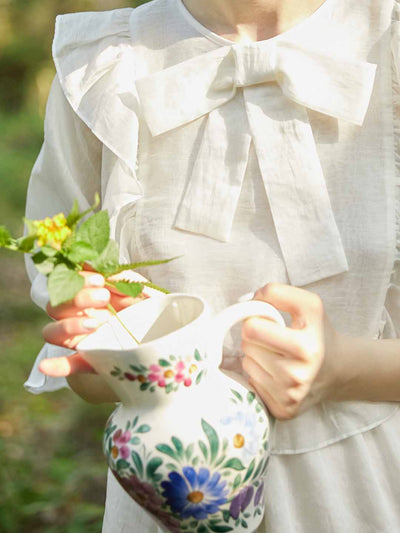 Unlogical Poem White Batwing Sleeve Doll Dress