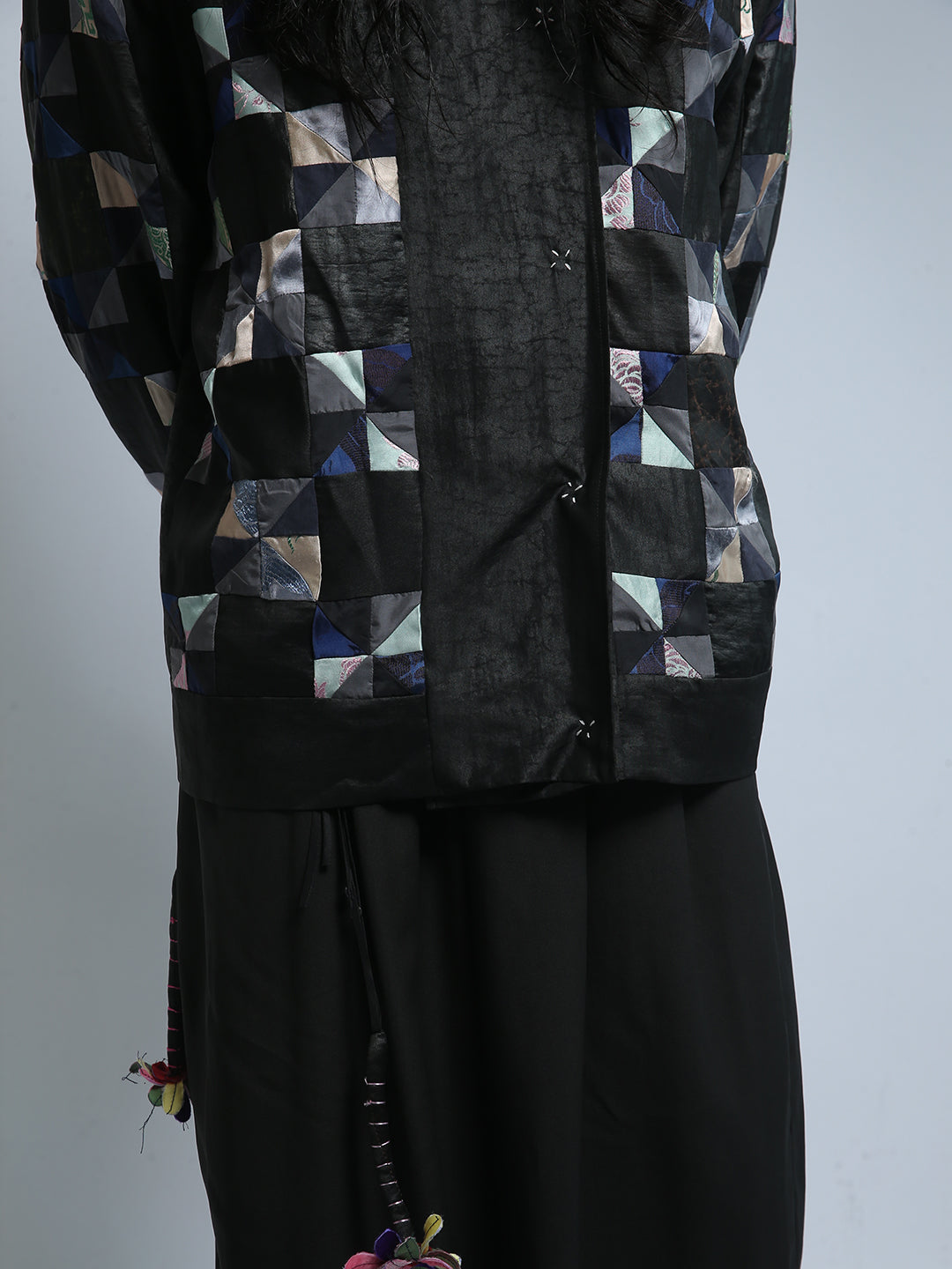 Katliax Miao ethnic group Patckwork Silk Blazer