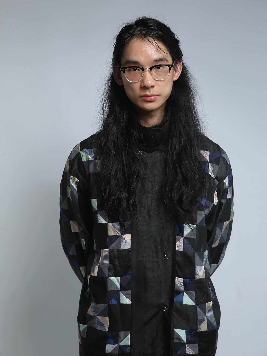 Katliax Miao ethnic group Patckwork Silk Blazer