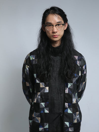 Katliax Miao ethnic group Patckwork Silk Blazer