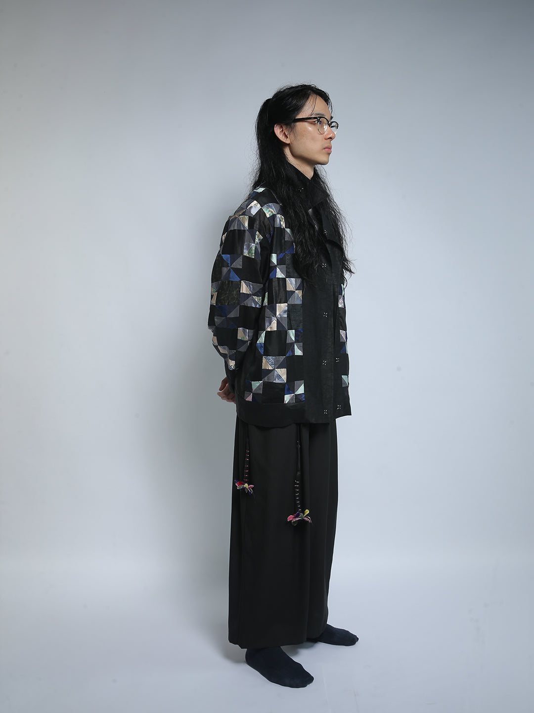 Katliax Miao ethnic group Patckwork Silk Blazer