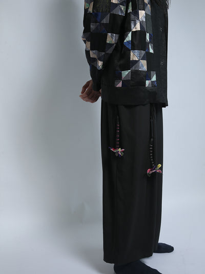 Katliax Miao ethnic group Patckwork Silk Blazer