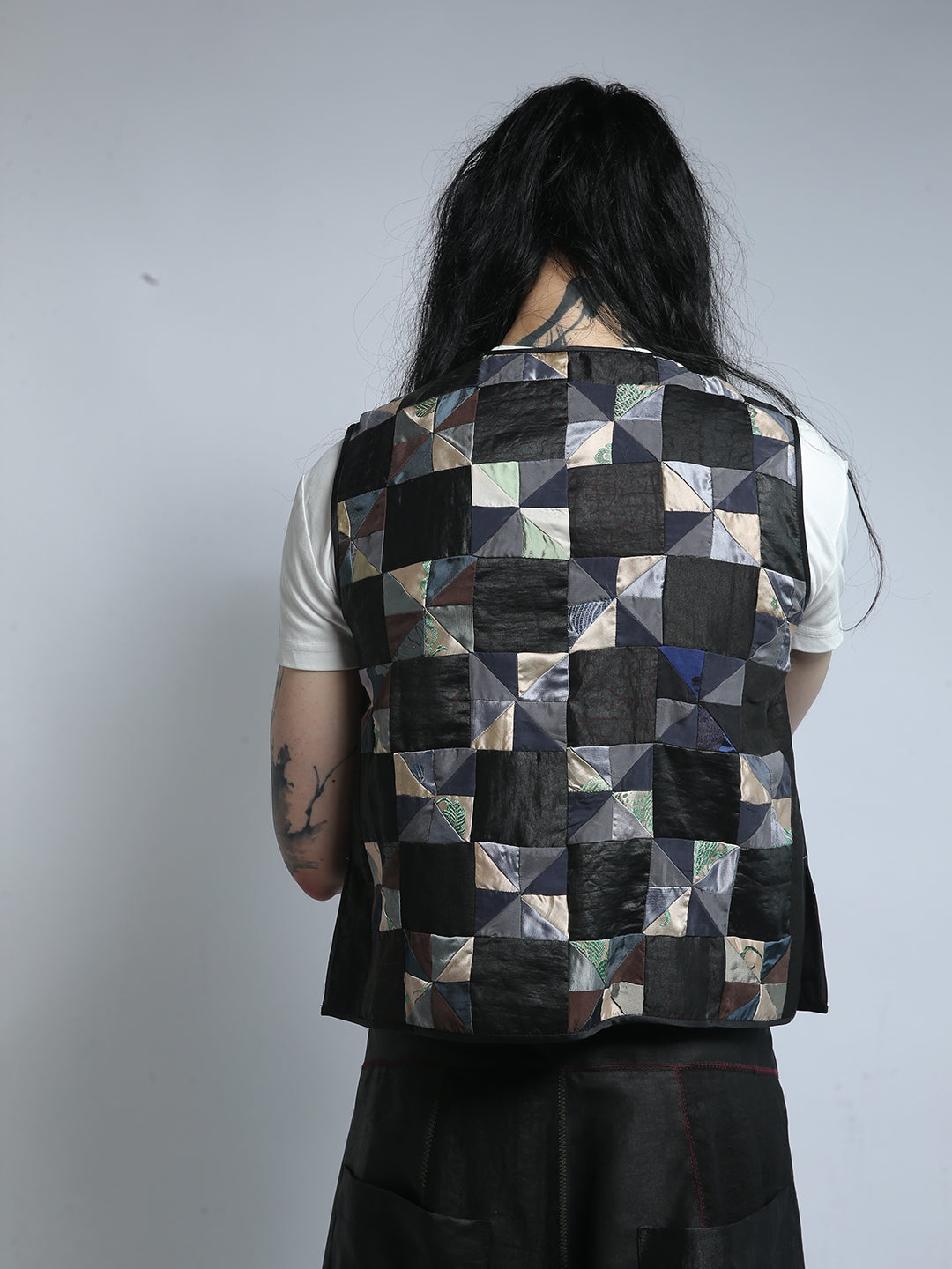 Katliax Miao ethnic group Patckwork Silk Vest