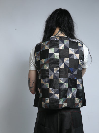 Katliax Miao ethnic group Patckwork Silk Vest