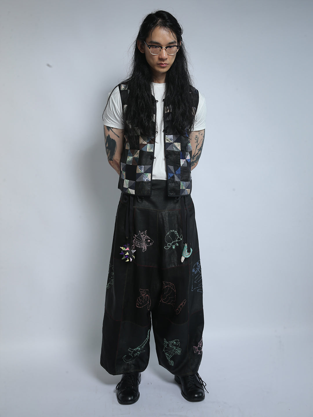 Katliax Miao ethnic group Patckwork Silk Vest