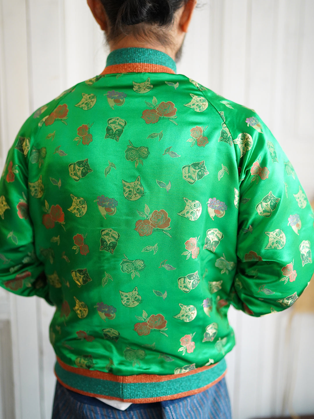 Unlogical Poem Classical Style Brocade Patchwork Green Souvenir Jacket