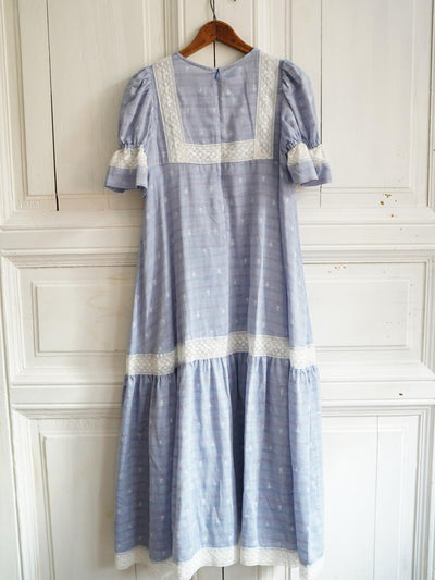 Unlogical Poem Anchor Jacquard Crochet Lace Dress