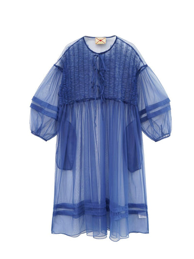 Unlogical Poem Versatile Mesh Layered Overlay Dress (Multi Color)