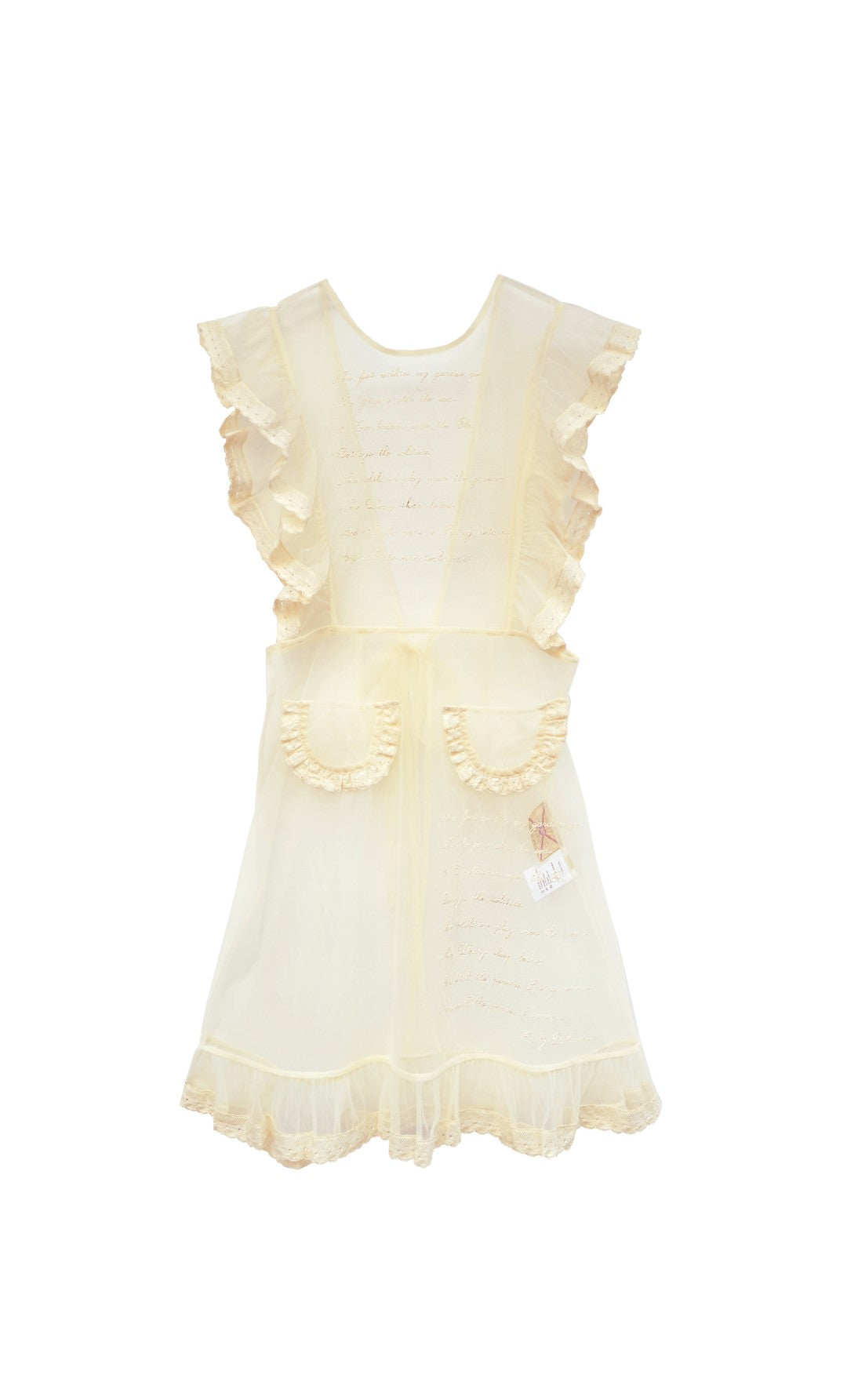 Unlogical Poem Victorian-Style Lace Embroidered Mesh Apron