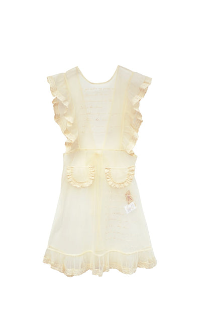 Unlogical Poem Victorian-Style Lace Embroidered Mesh Apron