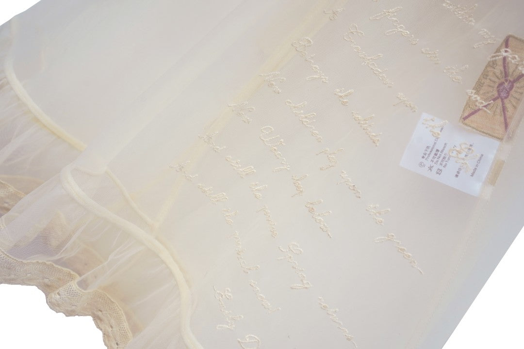 Unlogical Poem Victorian-Style Lace Embroidered Mesh Apron
